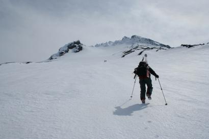 K vrcholu Viljučinskij zbyvá 1000m výškových