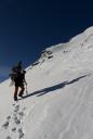 Lumír při výstupu na Schwarzehorn