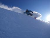 Even on telemark you can make a layback turn....(photo:Jakub Frey)